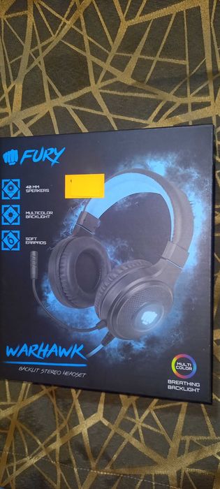 Słuchawki FURY WARHAWK z mikrofonem podświetlane