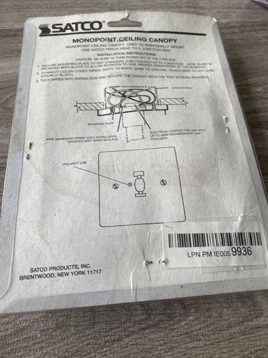 Adapter do oświetlenia szynowego Satco Black