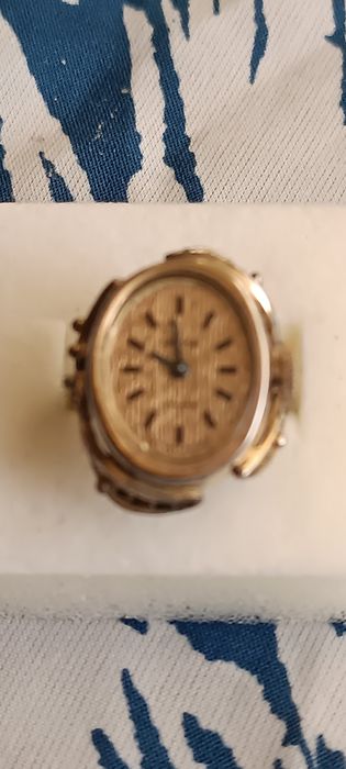 Zegarek czajka pierścionek filigranowy