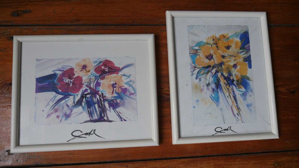 obrazy akwarele kwiaty