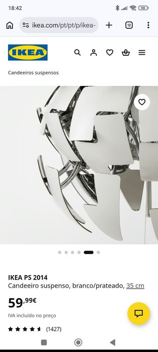Candeeiro teto IKEA
