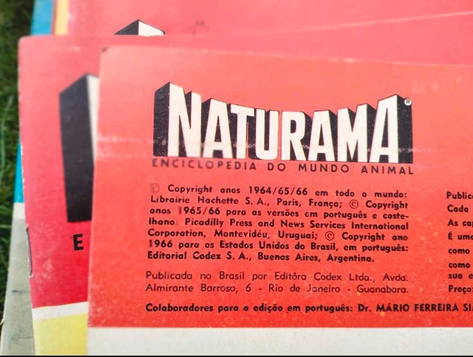 62 Fascículos da " Naturama: Enciclopédia do Mundo Animal" - anos 60