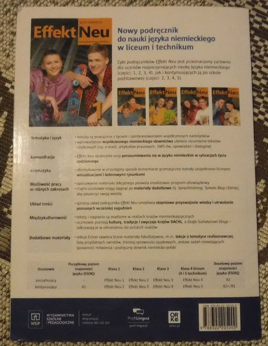 Język Niemiecki Effekt Neu 1 Podręcznik Praca