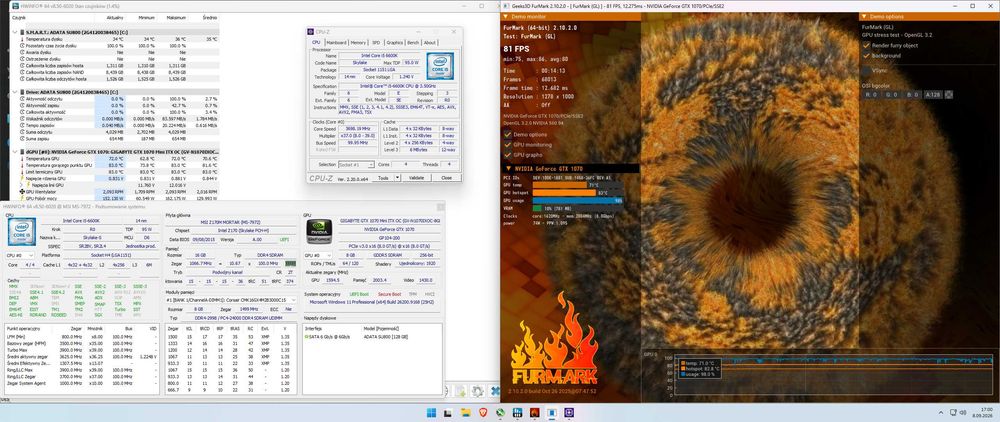 Komputer Gamingowy Cube | GTX 1070 8GB | i5-6600K | 16GB RAM | SSD | Win 11 Pro