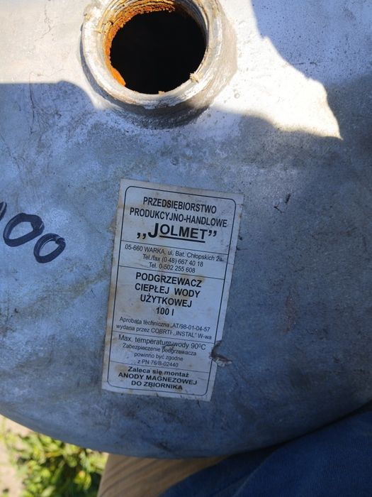 Bojler Jolmet 100L dobry stan  87x40