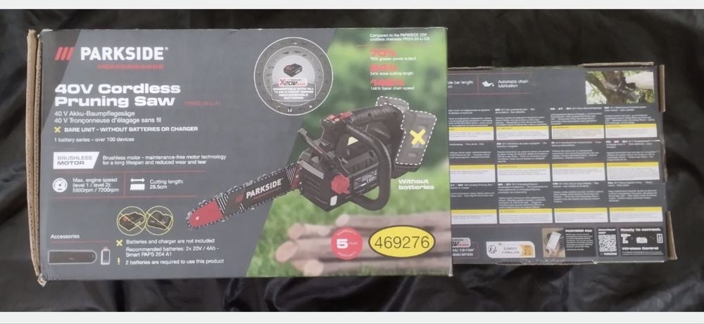 Motoserra Parkside Performance 40v Nova