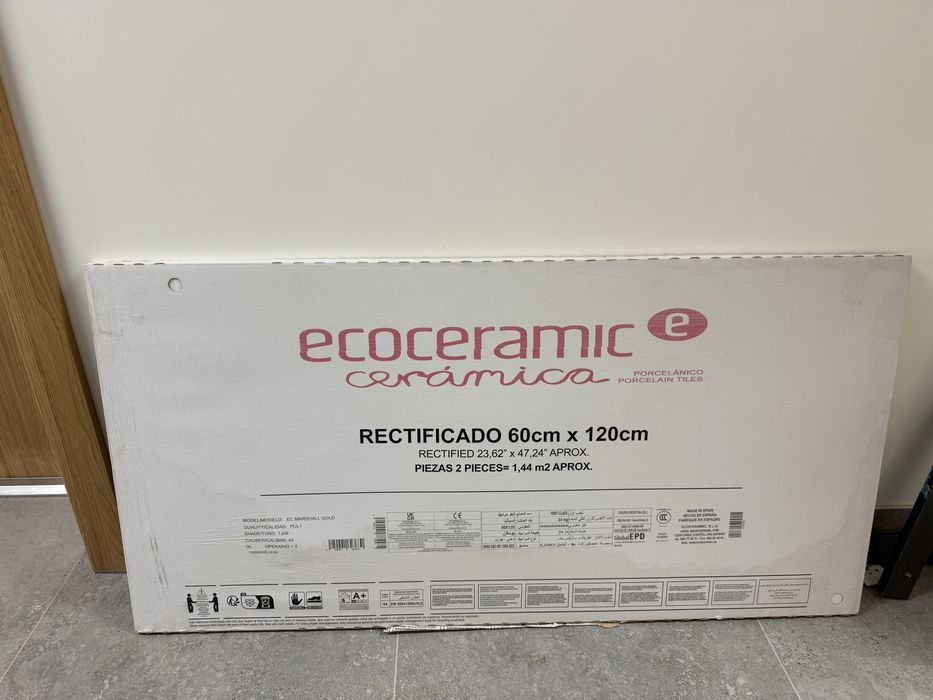 Gres szkliwiony Ecoceramic MARSHALL CALACATTA GOLD poler 60x120