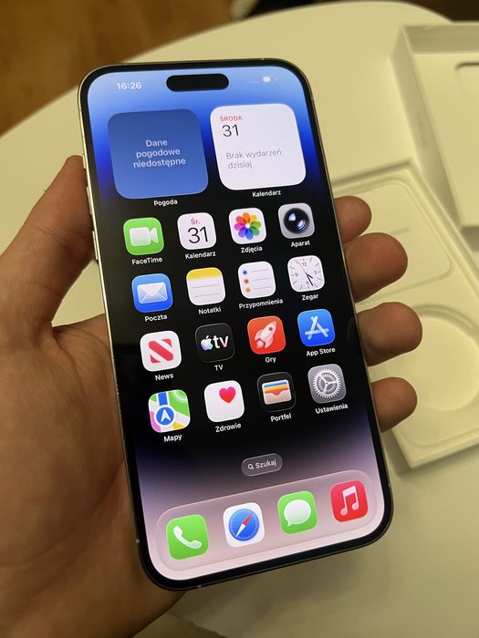 iPhone 14 Pro Max 128GB Silver 95% Kondycji Baterii Jak Nowy