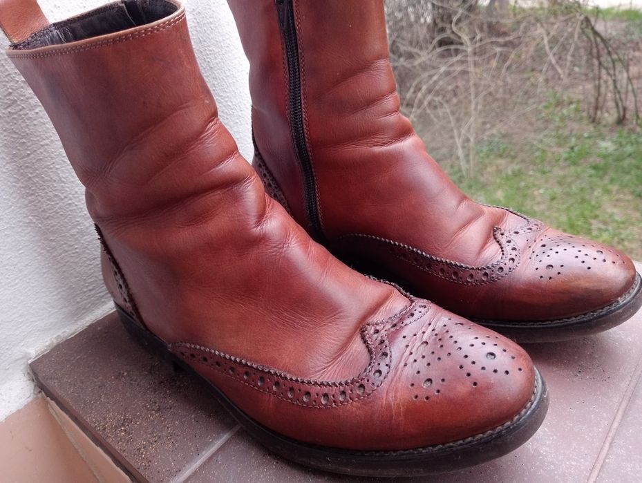Elegancki buty damskie kozaki skóra naturalna 38 rozmiar
