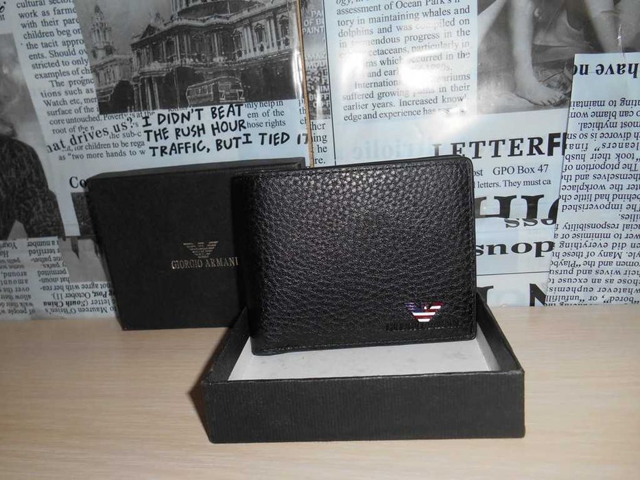 portfel MĘSKI EMPORIO ARMANI  , skóra, Włochy nowe 9915-1-1