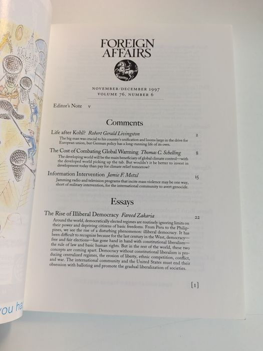Foreign Affairs magazine November / December 1997