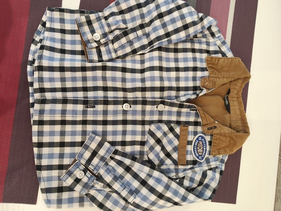 Рубашка для мальчика 12-24 месяца 86-92 см