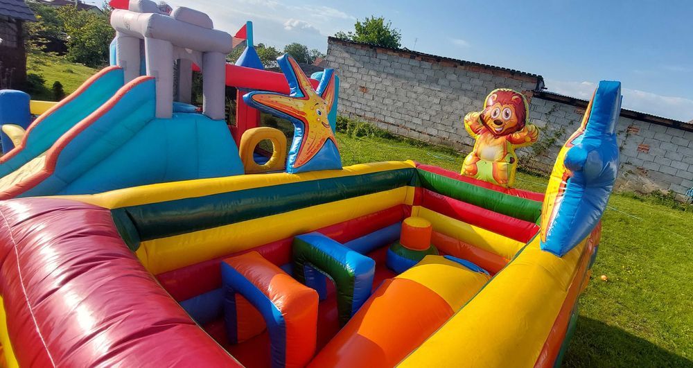 Sprzedam zamki dmuchane dmuchance, dmuchana zjeżdzalnia. Tor przeszkód