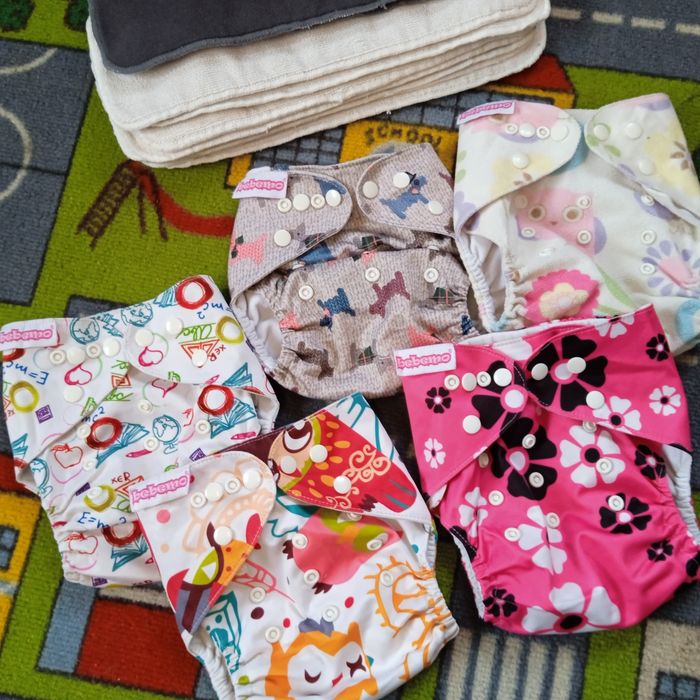 Набор 5шт. Многоразовый памперс Bebemo 3-16кг с 2 вкладышами