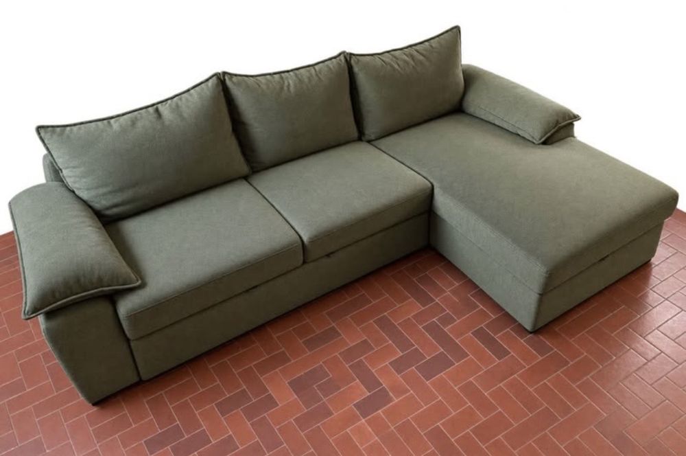 Sofá verde chaise lounge