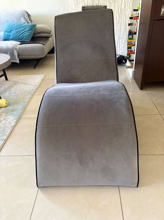 Shezlong szary, fotel, leżanka