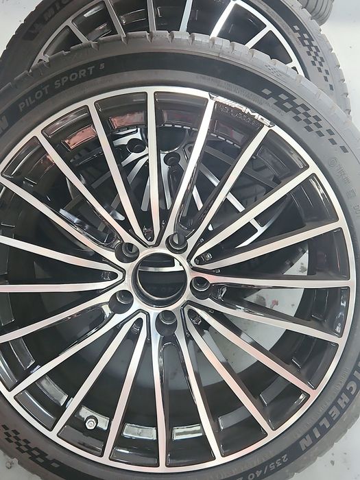 Jantes 18" Estilo AMG Look New Turbine + Pneus Michelin Pilot Sport 5 + Sensores TPMS (Como Novas)