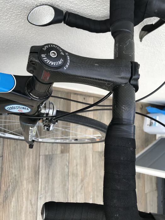 Specialized geromsteiner azul e preta conjunto dura-ace em bom estado