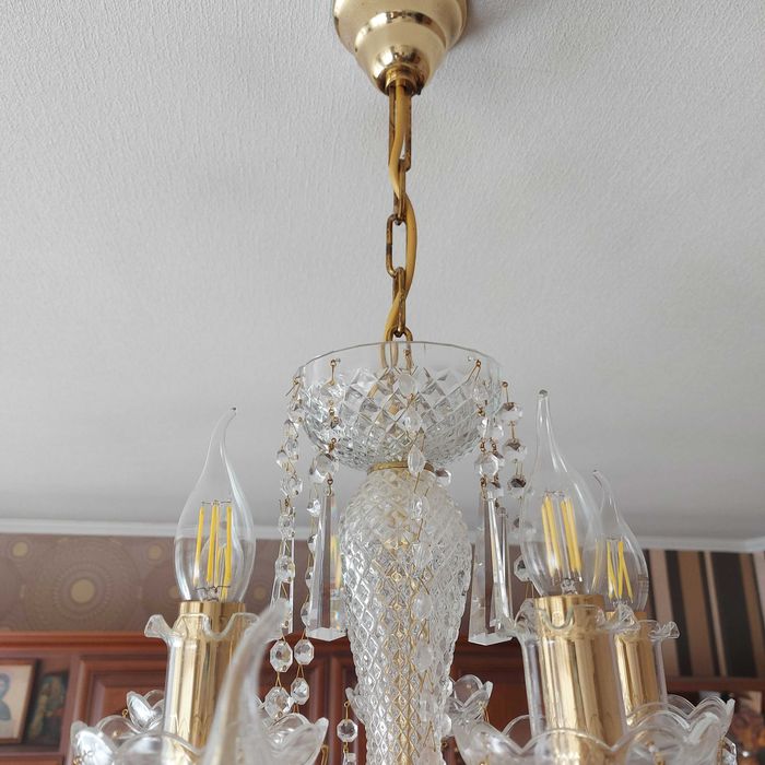 Кришталева люстра Glass LPS Bohemia Crystal, 10 ріжків, Словаччина