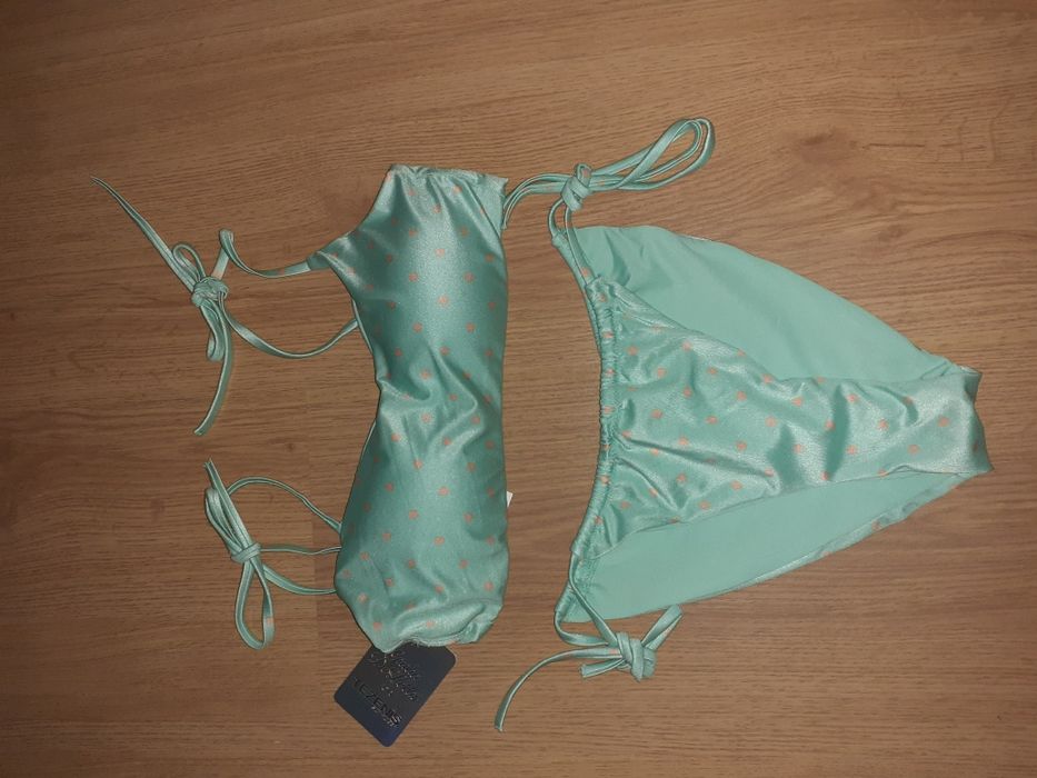 NOVO! Biquíni verde água com bolinhas da Tezenis. Tamanho S