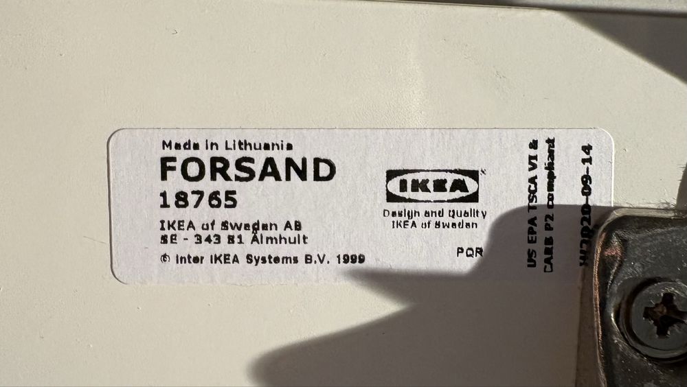 Biała szafa FORSAND / PAX IKEA 100x60x201cm