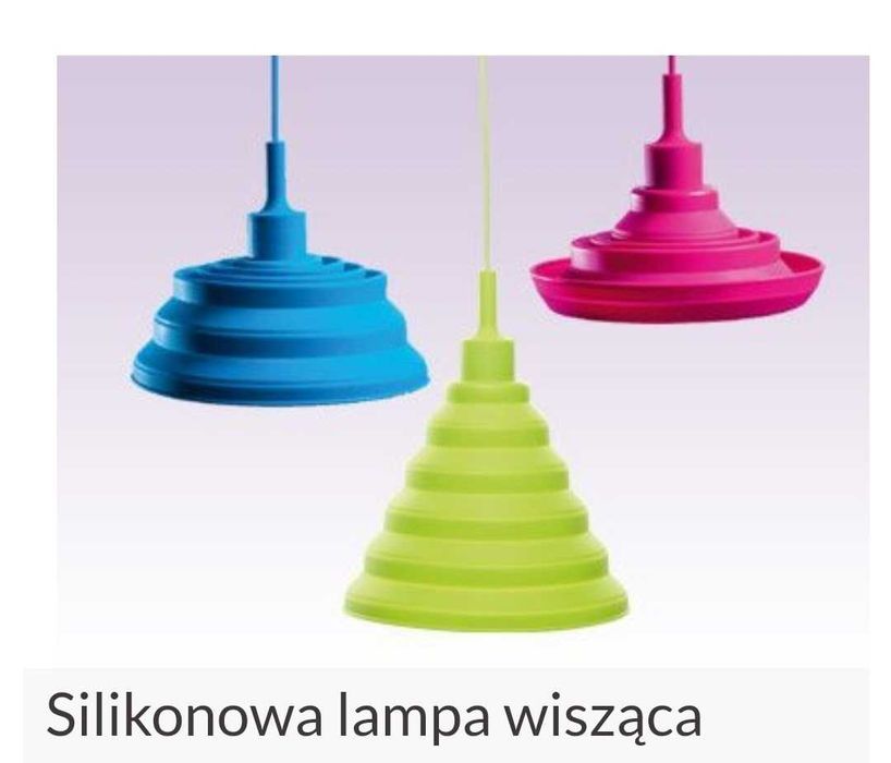 Różowa silikonowa lampa wisząca- nowa