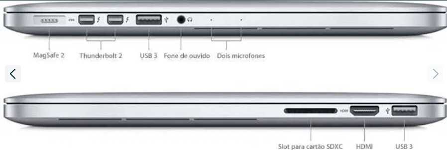 Macbook Pro 13.3" Mid 2014 i5 2.6 8GB RAM 128SSD Ecrã c/2 Linhas c/car