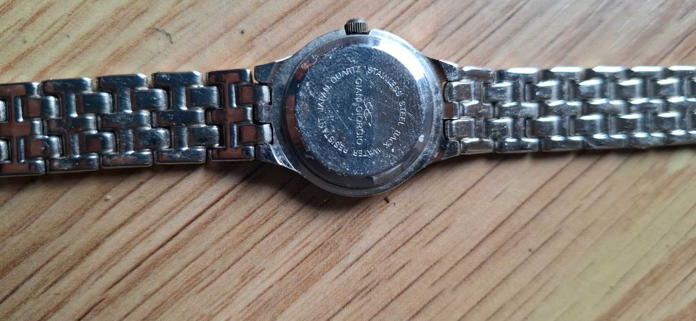 Relógio Seiko bicolor prateado dourado mostrador azul