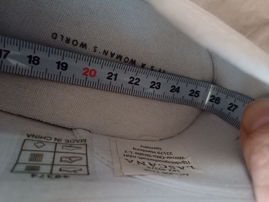 Białe trampki na grubej podeszwie lascana 40 wkładka 25,5 cm platforma