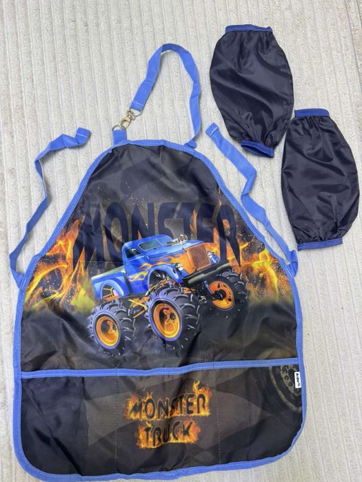 Новий набір для творчості (фартух з нарукавниками) Kite Monster Truck.