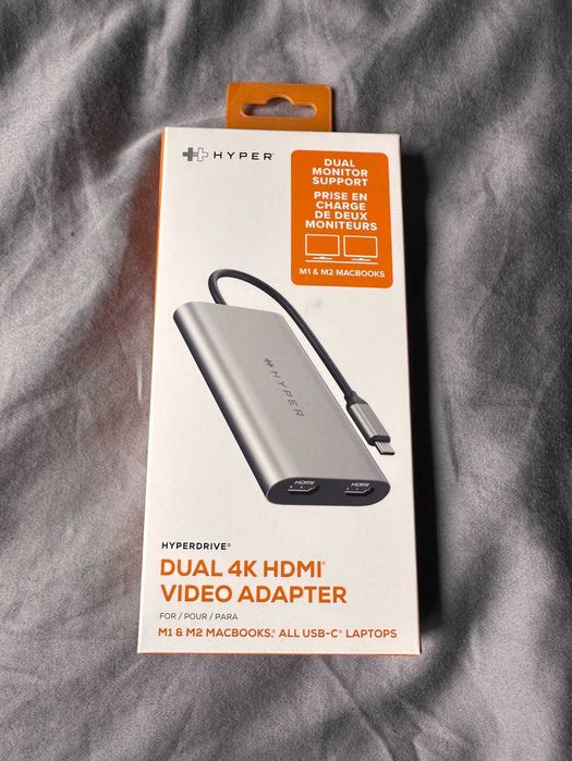 Hyper HyperDrive Dual 4K HDMI Adapter for M1/M2 MacBook