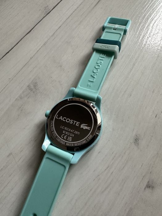 Zegarek Lacoste damski dziecięcy koperta 32mm stan idealny turkusowy