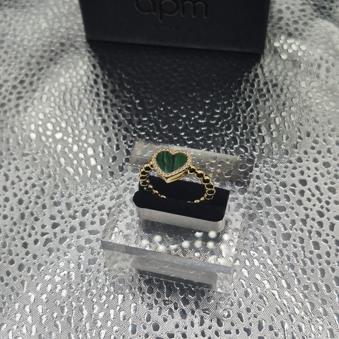 Anel APM Monaco Malachite Heart