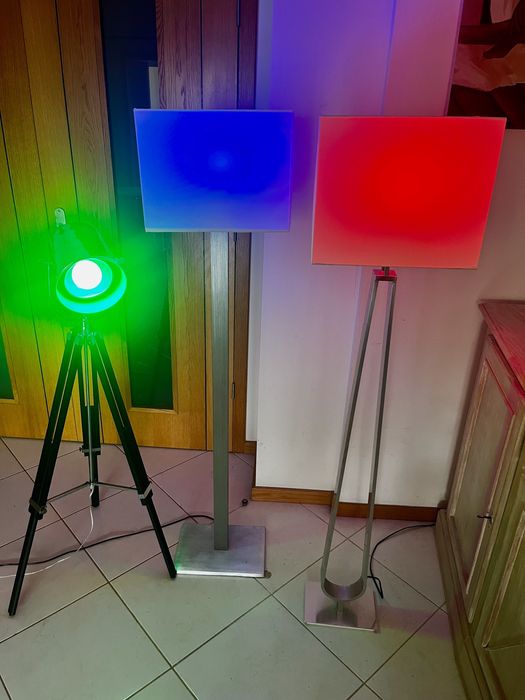 3 Candeeiros de Pé Modernos | Iluminação Sala / Quarto | Conjunto