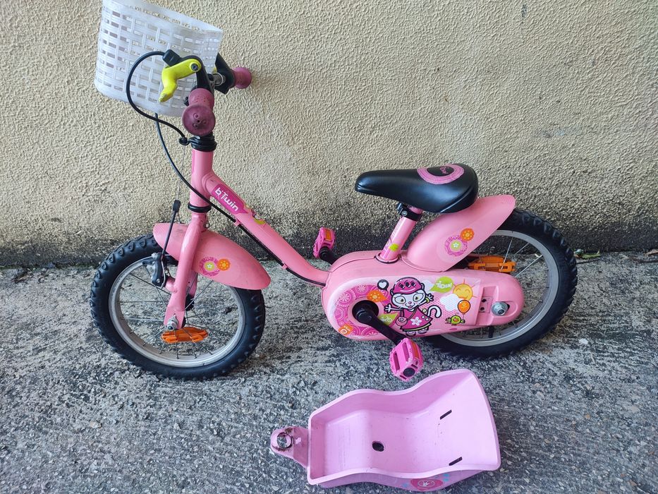 Bicicleta criança infantil cor de rosa