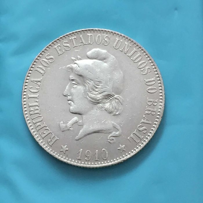 Brasil 2000 Réis 1910 - prata