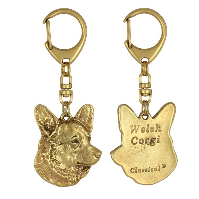 Cardigan Welsh Corgi brelok pozłacany Art-Dog