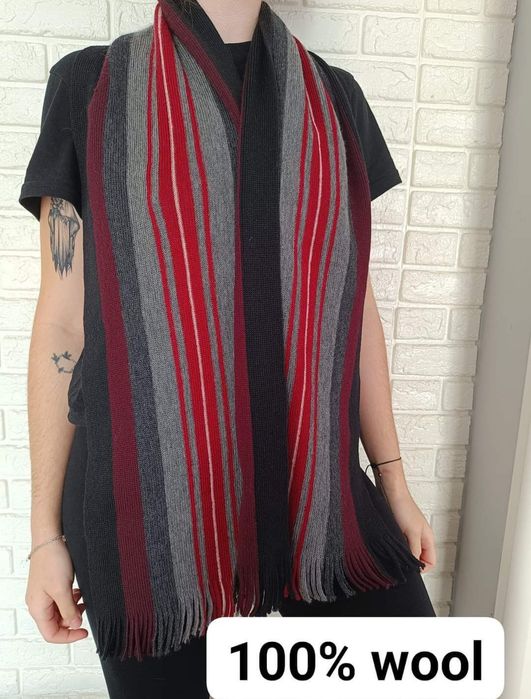 Szal wełniany 100% virgin wool Niemiecki