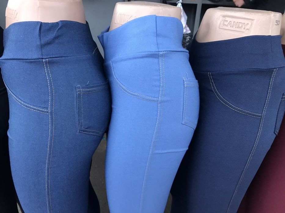 Жіночі лосини Стрейч коттон под джинс Лосины бордо оливка синие