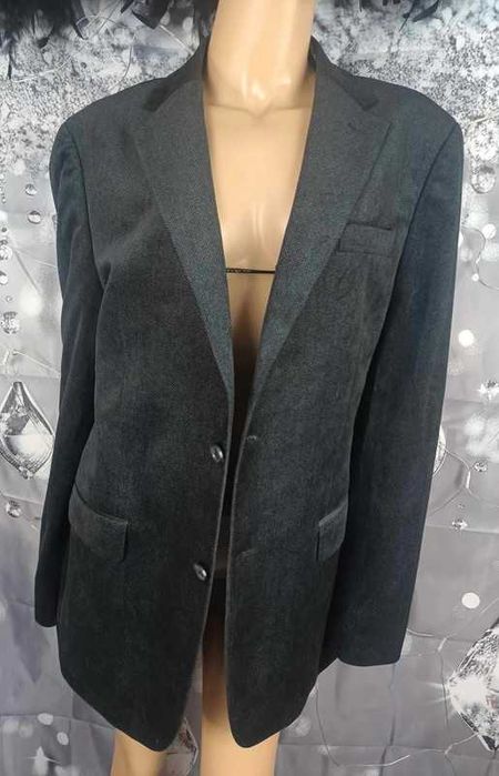 Marynarka męska King’s Court 54 blazer szaro czarna jodełka elegancka garniturowa business smart casual premium classic