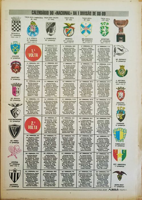 Cadernos de A Bola Nº 17 - Época 1988-89