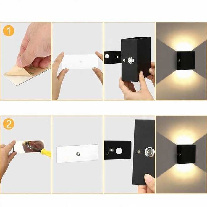 Kinkiet wewnętrzny LED USB na baterie z dotykowym ściemniaczem