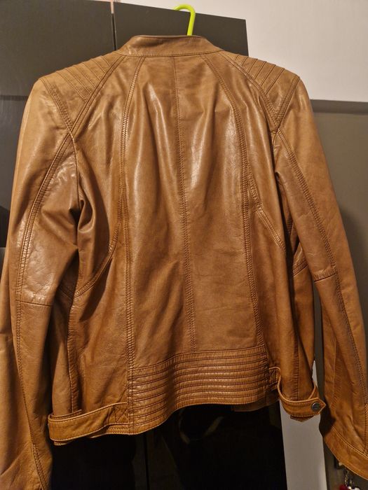 Kurtka skórzana brązowa damska rozmiar38 + gratis
