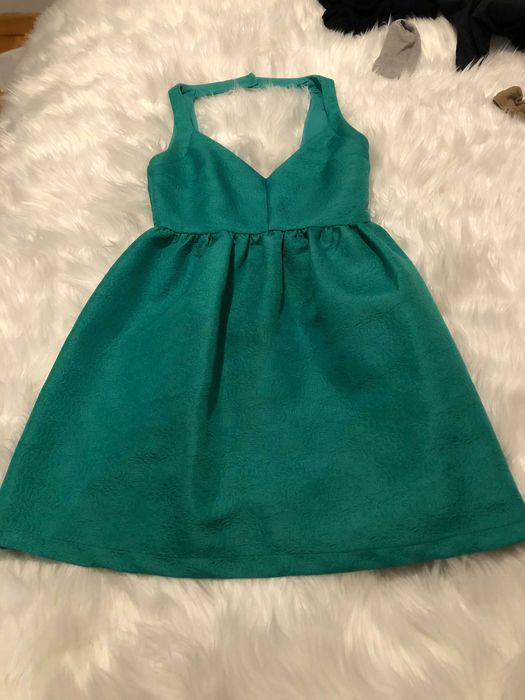 vestido zara verde tamanho s