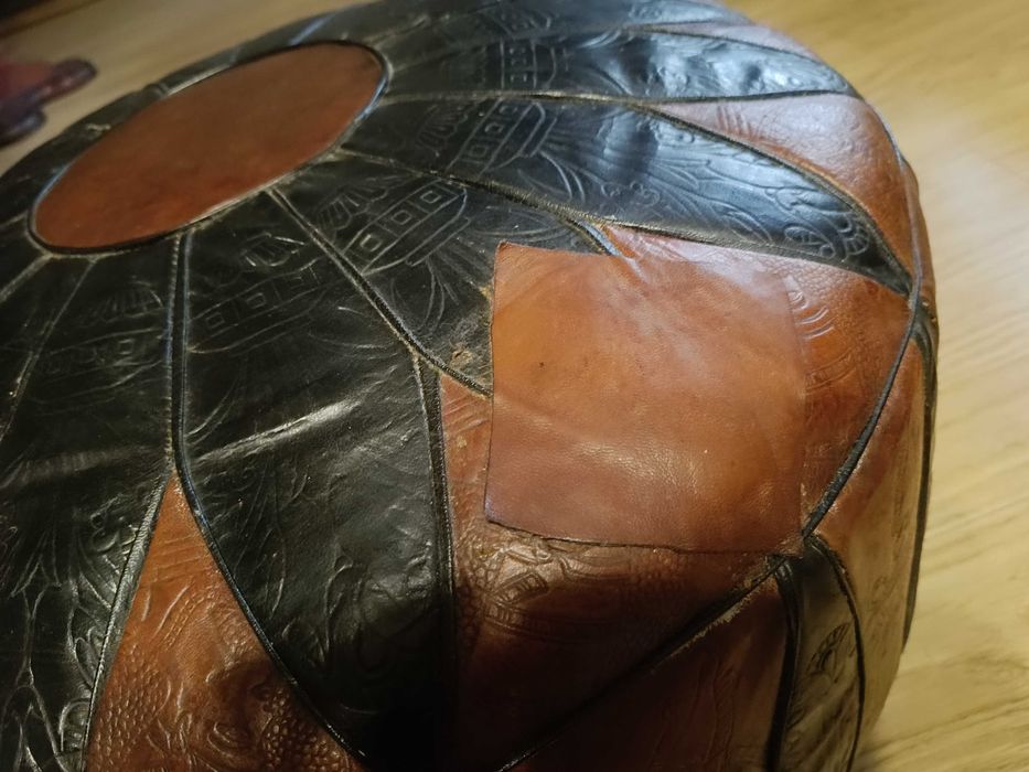Pufa skórzana, krzesło, fotel