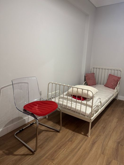 cama completa estrado e colchão metal extensíveis