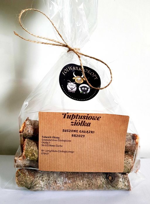 Gałązki brzozy 200g  grube 1,5-3,5 mm do ścierania zębów dla  królików