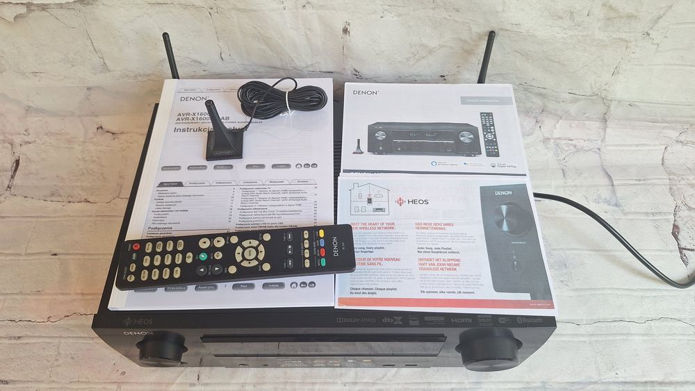 7.2 Denon AVR-X1600 Wi-Fi BT Heos 4K60p eARC DSD Spotify Atmos Vision