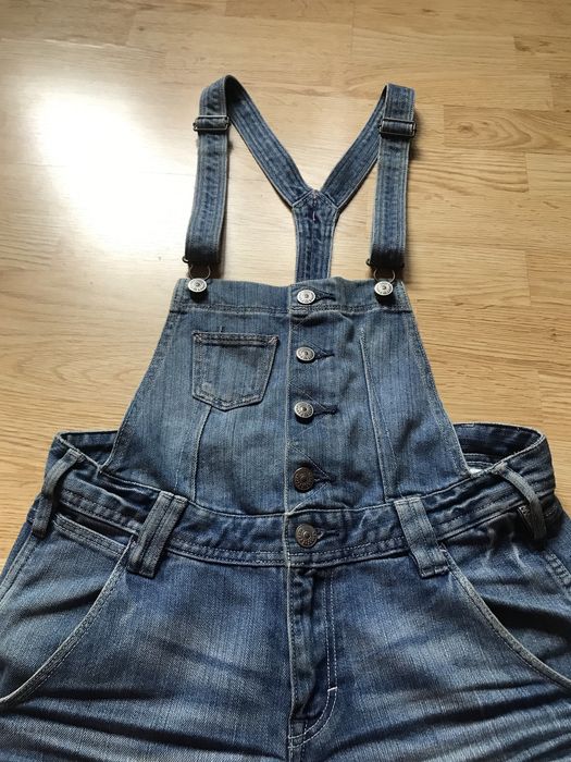 Krótkie jeansowe ogrodniczki H&M r.XS