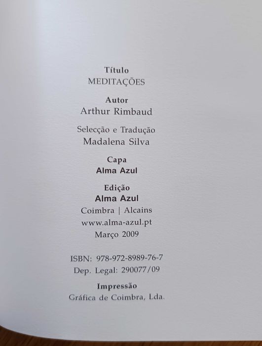 Jean-Arthur Rimbaud - Meditações (Portes incluídos)
